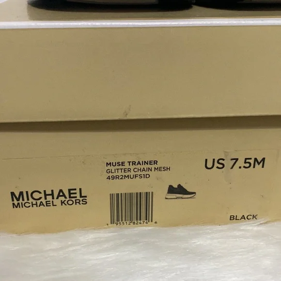 NWT Michael Kors Muse Trainer Glitter Chain Mesh Shoes - Picture 7 of 14